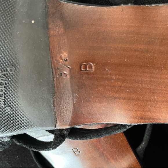 Vintage Y2k Heels Spaghetti Straps Chunky Block 90s-00’s Slip on Square toe rave - Picture 7 of 8